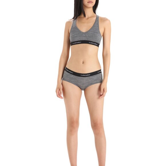 BNWT Brand New Women's Merino Sprite Racerback Bra Gray - Picture 3 of 9